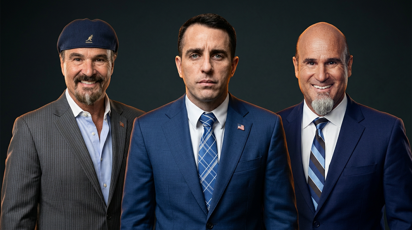 Anthony Pompliano with Jon and Pete Najarian